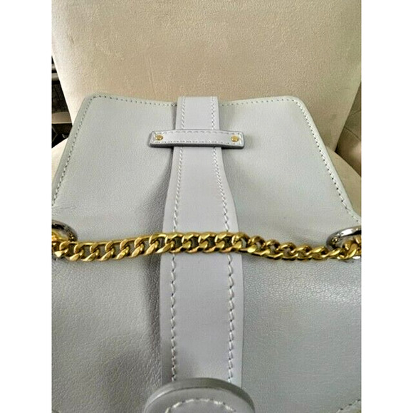 Chloe Aby Flap Crossbody Mini Bag Light Cloud Blue Silver Gold chain $2,490 - Picture 7 of 15